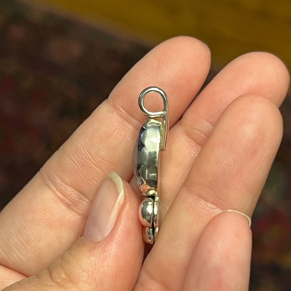 Dendritic Opal sterling silver pendant - Picture 3 of 5